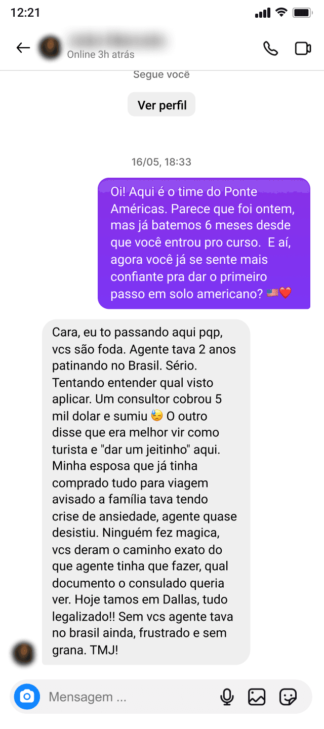 Depoimento de cliente satisfeito 4